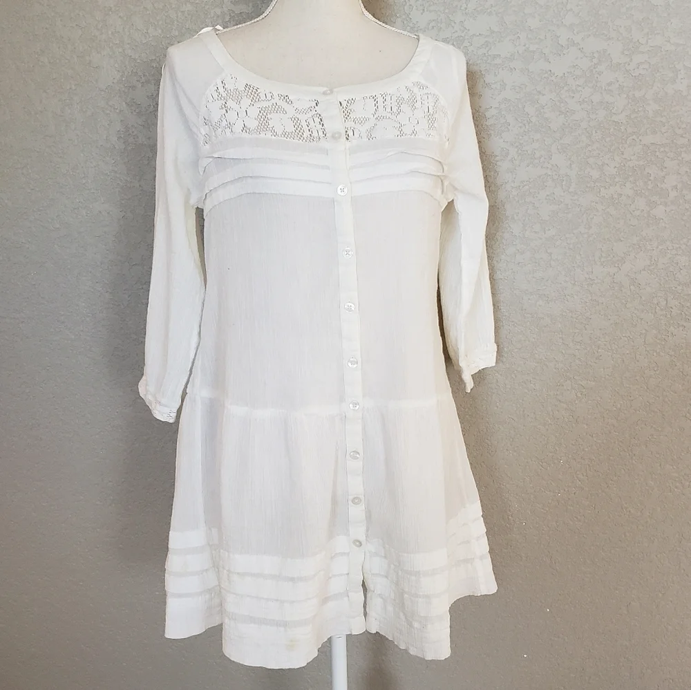 Free people tunic button up
